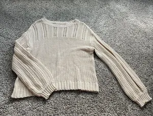 American Eagle Outfitters Cream Knit Sweater thumbnail 1