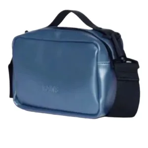 Rains Micro Box Bag w/ Shoulder Strap, Laser Blue, NWT, List Price $95 thumbnail 2