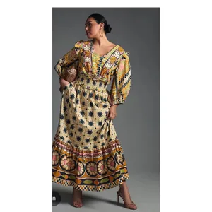 Farm Rio for Anthropologie Tropical Sunshine Printed Dress S thumbnail 9