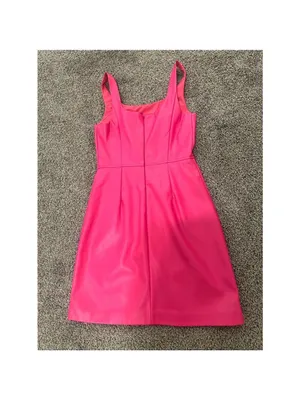 BCBGeneration Mini Dress Pink XXS Faux Leather thumbnail 7