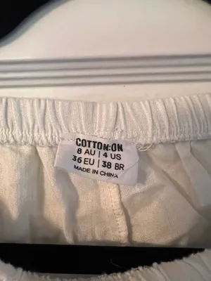 Cotton On White Linen Pants thumbnail 2
