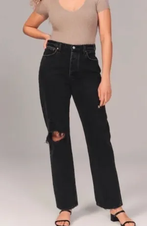 Abercrombie Jeans The Dad High-Rise Black thumbnail 1
