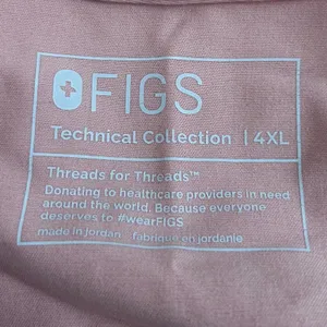 Figs Casma Three-Pocket Scrub Top Pink Plus Size 4XL‎ thumbnail 5