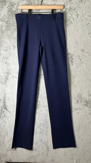 Betabrand Classic Dress Pant Yoga Pants DPYP Straight‎ Leg Navy Medium Long New thumbnail 1