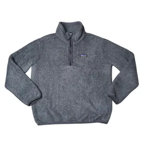 Patagonia‎ Los Gatos Fleece Women Medium Grey Excellent Quarter-Zip Pullover thumbnail 2