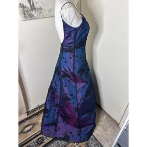VTG Steppin' Out Blue Purple Iridescent Prom Dress Gown Whimsigoth Fairy 90s Y2K thumbnail 5