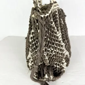Antonello Tedde Capriccioli Handwoven Eco Luxury Handbag Large Rombi Linen thumbnail 3