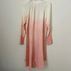 Free People Ombre Long Sleeve Button Down Tunic Shirt Size L thumbnail 2