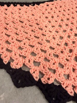 Handmade Crochet Bandana Head Scarf Cotton Boho Triangle Wrap Fest Cottagecore thumbnail 2