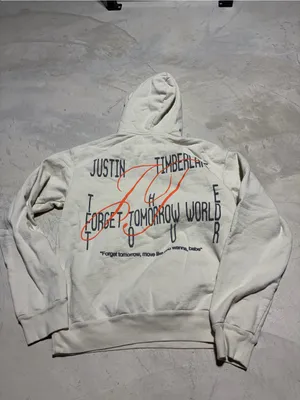 Justin Timberlake Cream Sweatshirt forget tomorrow world tour hoodie small thumbnail 6