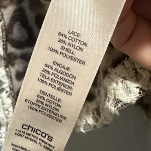 Chicos size 4‎ lace blazer leopard interior thumbnail 8