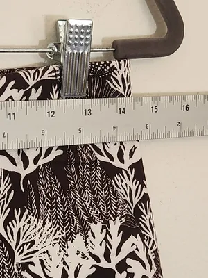LOFT Brown and White Coral Print Cropped Bootcut Pants Size 2 thumbnail 6