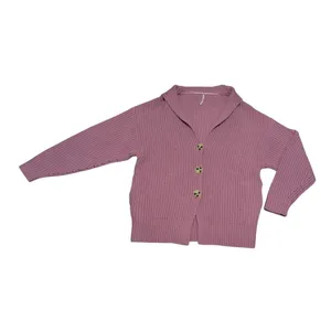 Free People Swim Too Deep Cardigan Smoked Pink Knit Seater Oversized Small Rose thumbnail 2