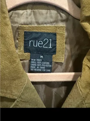 Vintage Y2K Rue21 Genuine Suede Tan Double Breasted Jacket Medium Boho thumbnail 6