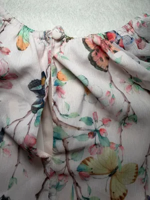 Steve Madden NWT Cadi Butterfly Floral Chiffon Whimsical Fairy Cutout Dress XS thumbnail 7
