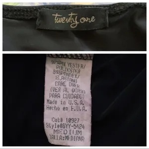 Forever 21 Black Shirred Tie Waist Halter Size M thumbnail 5