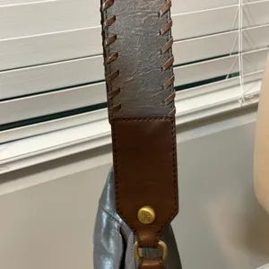 Hobo leather satchel gray‎ and brown Gray thumbnail 6