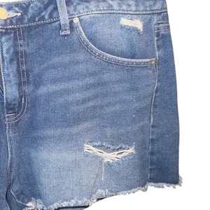Time and Tru Dark Blue Distressed Jean Shorts Size 16 thumbnail 5