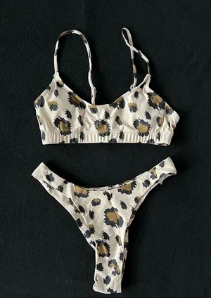 Boutique Cheetah print cheeky bikini thumbnail 5