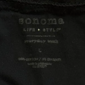 Sonoma Lace Tank Top Camisole Black Stretch Strappy Capsule Minimalist‎ S thumbnail 8