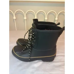 Chooka Classic Rain Duck Boots Black Lace Up Waterproof Women’s 8 thumbnail 4