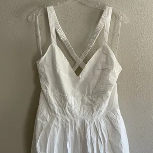 NEW Lulus Strolling Sicily White Pleated Backless Midi Dress With Pockets Sz XL thumbnail 10