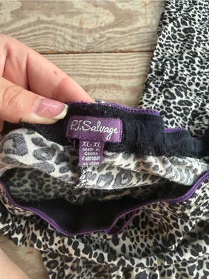 Vintage P.J. Salvage Leopard Print Pajama Set size xl thumbnail 4