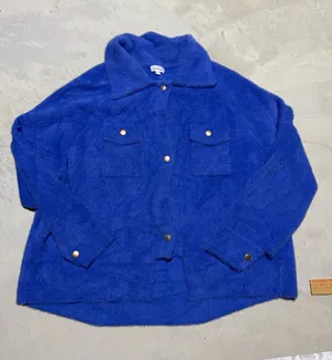 Bucket list Frankie soft fur shacket medium Blue thumbnail 1
