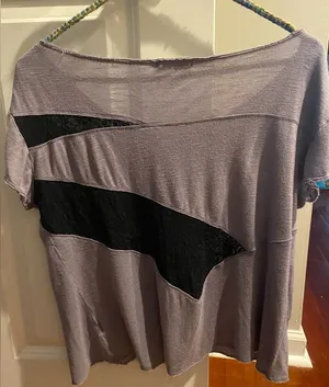 Pins & Needles vintage grey black Knit Detail Cropped Top Sz L. thumbnail 1