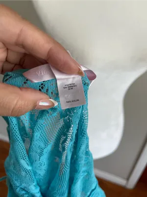 Victoria's Secret Vintage 2005 Turquoise Lace Chemise Slip thumbnail 7