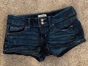 Aeropostale denim distressed mini shorts thumbnail 1