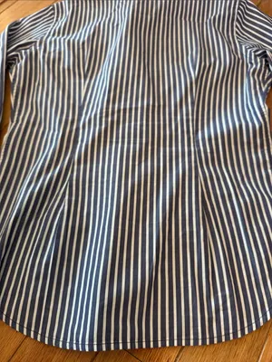 C. Wonder Women’s Blue Striped Button Down Oxford Size Small - C69-026 thumbnail 7