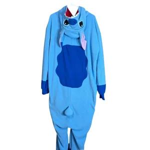 Disney Stitch Adult Size XL Costume Kigurumi Pajamas Blue Hututu‎ Fleece thumbnail 3