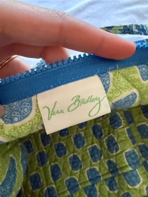 Vera Bradley XL Duffel Travel Bag Retired Daisy Doodle Print Blue Green Flowers thumbnail 11