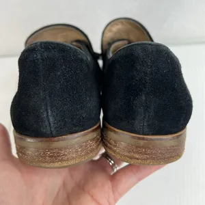 Steve‎ Madden 9.5 Create Tasseled Loafers Black Suede Leather Slip On Almond Toe thumbnail 10
