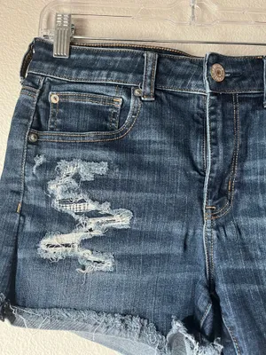 American Eagle Outfitters Dark Blue Denim Shorts thumbnail 2