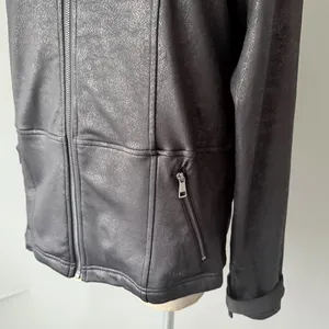 Grace & Lace Black Faux Leather Jacket Women’s Large Zip Moto Style thumbnail 3