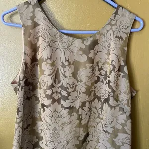 Vintage Donna Ricco size 14 floral shift dress with keyhole tie back. thumbnail 5