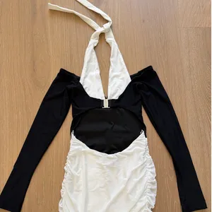 Outcast Maxi Dress Halter Tahiti Size S Black White thumbnail 4