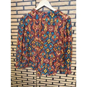 Cato‎ Multi Color Crochet Top Size Large thumbnail 2