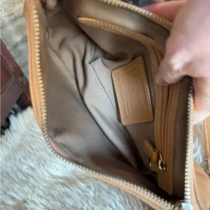 Vtg COACH Hampton camel leather Y2K Demi small shoulder bag 7540 thumbnail 11