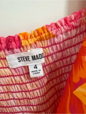 Steve Madden Pink & Orange Floral Long-Sleeve Mini Dress thumbnail 2