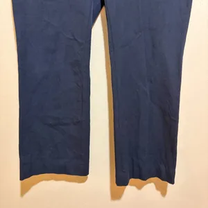 Anthropologie Size 8 The Essential Flare Dress Pants Trousers Navy Blue thumbnail 6