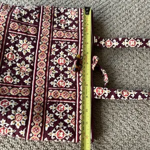 Vera Bradley Retired Medallion Burgundy Scroll Purse thumbnail 7