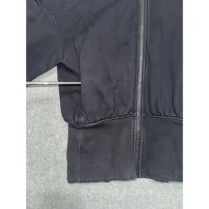 Lululemon Black Full Zip Balloon Sleeve Hooded Sweater Jacket 6 thumbnail 3