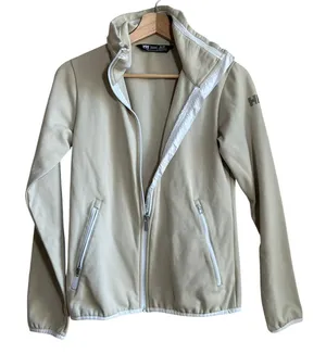 Helly Hansen cream full zip fleece jacket women's size small outdoors winter thumbnail 1