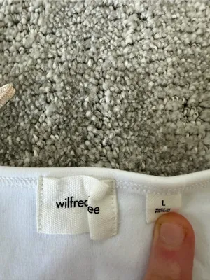 Aritzia Wilfred Free LIFE Whistle Dress in White Size Large Preppy Tennis Prep thumbnail 14