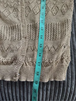 Vintage S Juniors Rampage Cardigan Metallic Gold Y2K Romantic Dianty Fairy Knit thumbnail 6