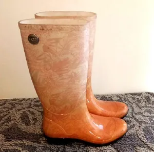 UGG Australia Rain Boots Fur In Sole Waterprof Island Floral Womens 7 thumbnail 1