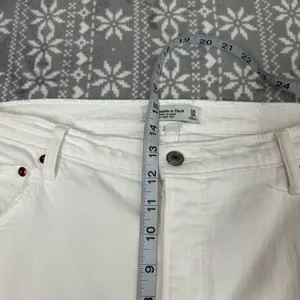 Abercrombie & Fitch Curve Love The Ankle‎ Straight Ultra High Rise White 34/18 thumbnail 11